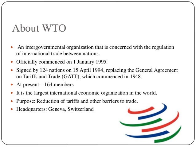 Research paper on world trade organization