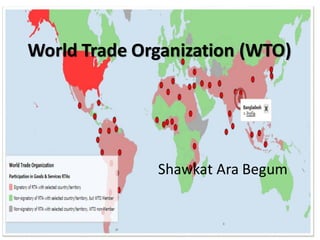 World Trade Organization (WTO)
Shawkat Ara Begum
 