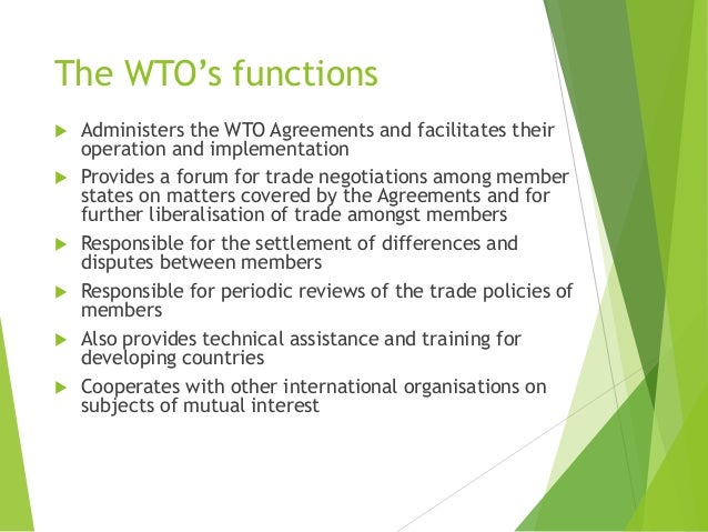 Five principles of multilateral trading system