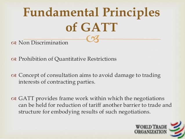 Principles of trading system wto