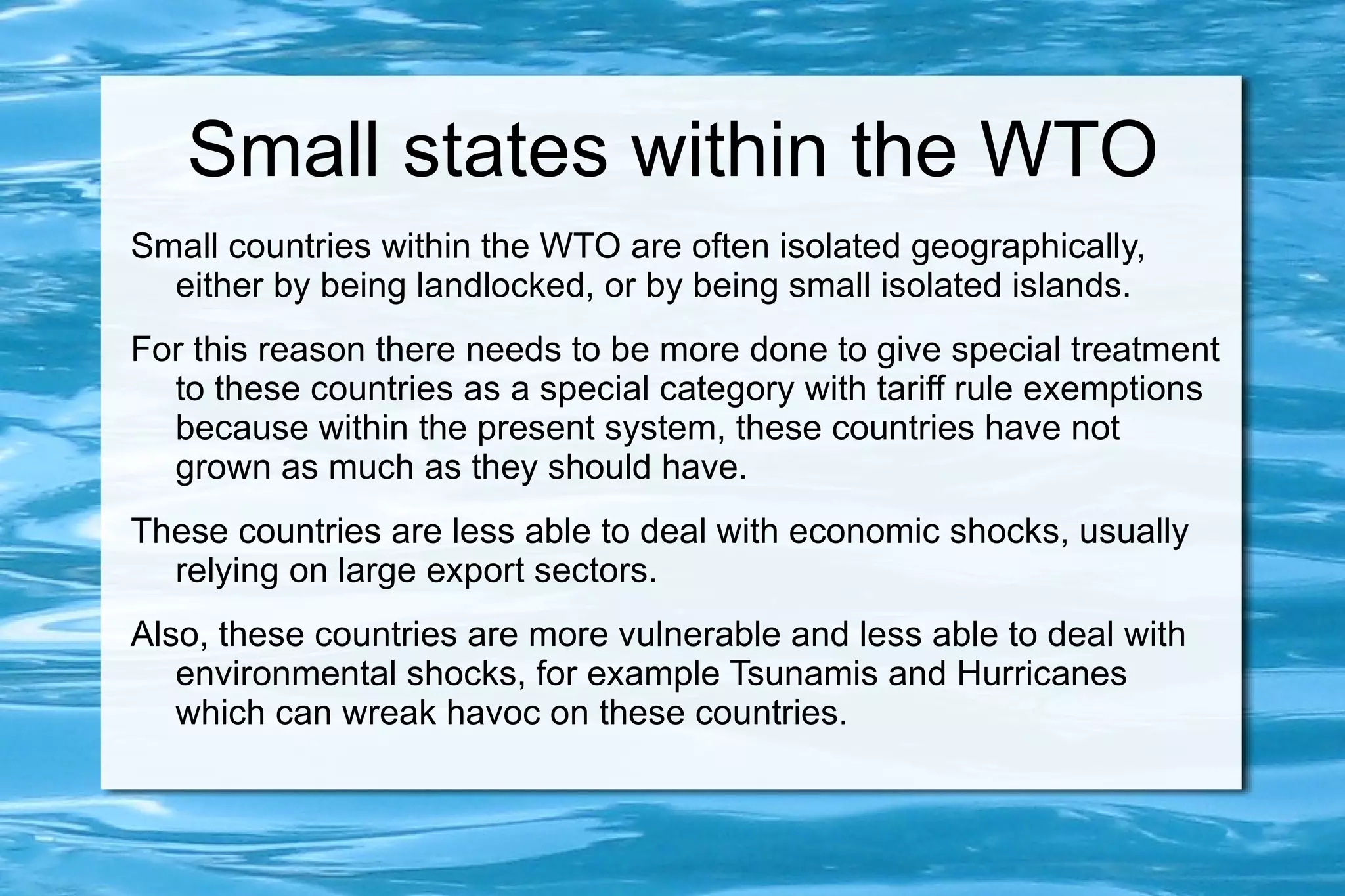 However, only an interim agreement, (GATT), was agreed and this then governed post-war trade policy by default. 