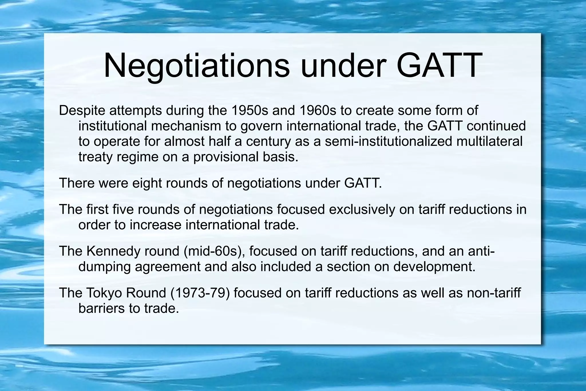 A Brief look at small states within the WTO 