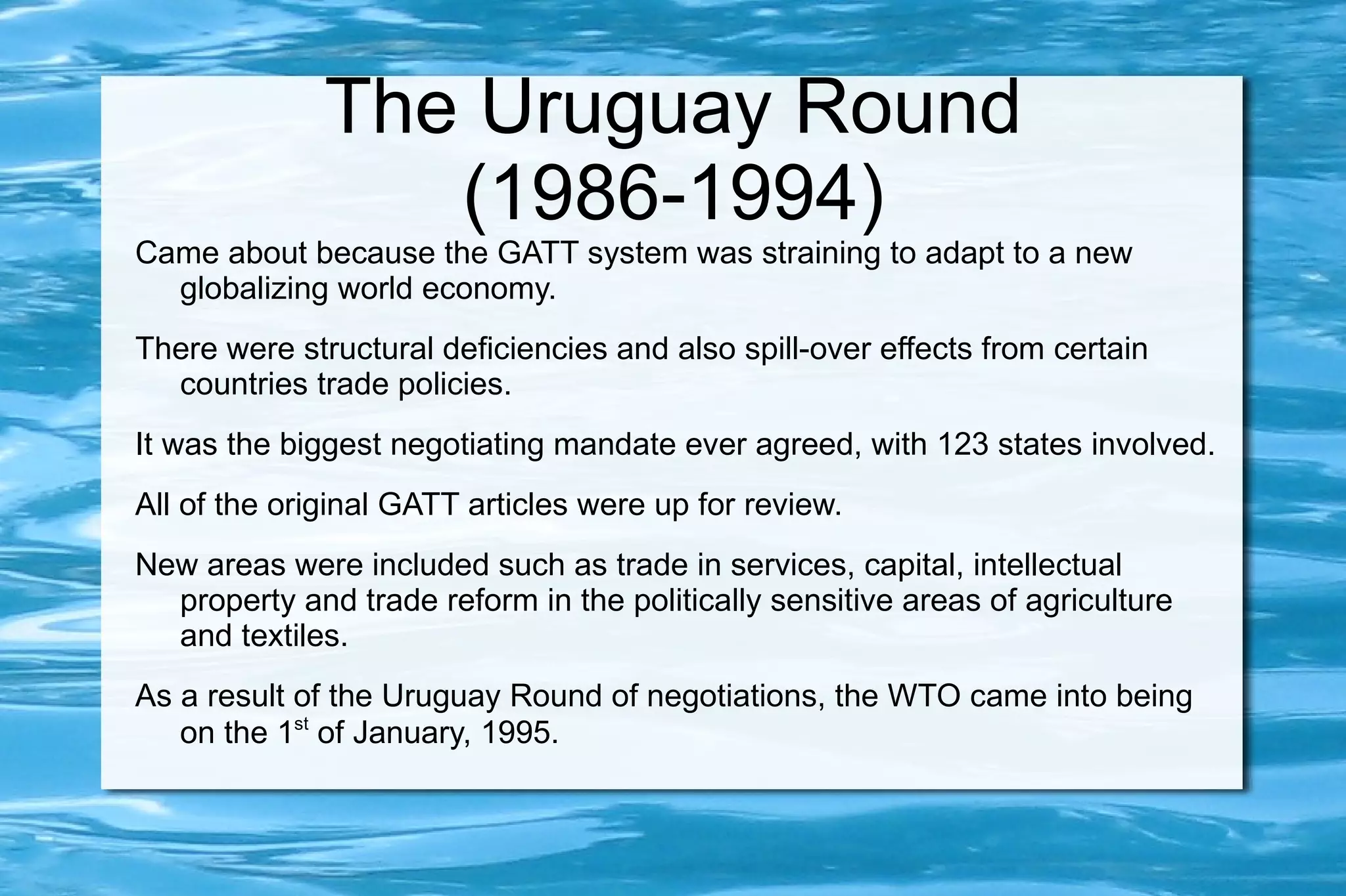 Arguments for and against the WTO 