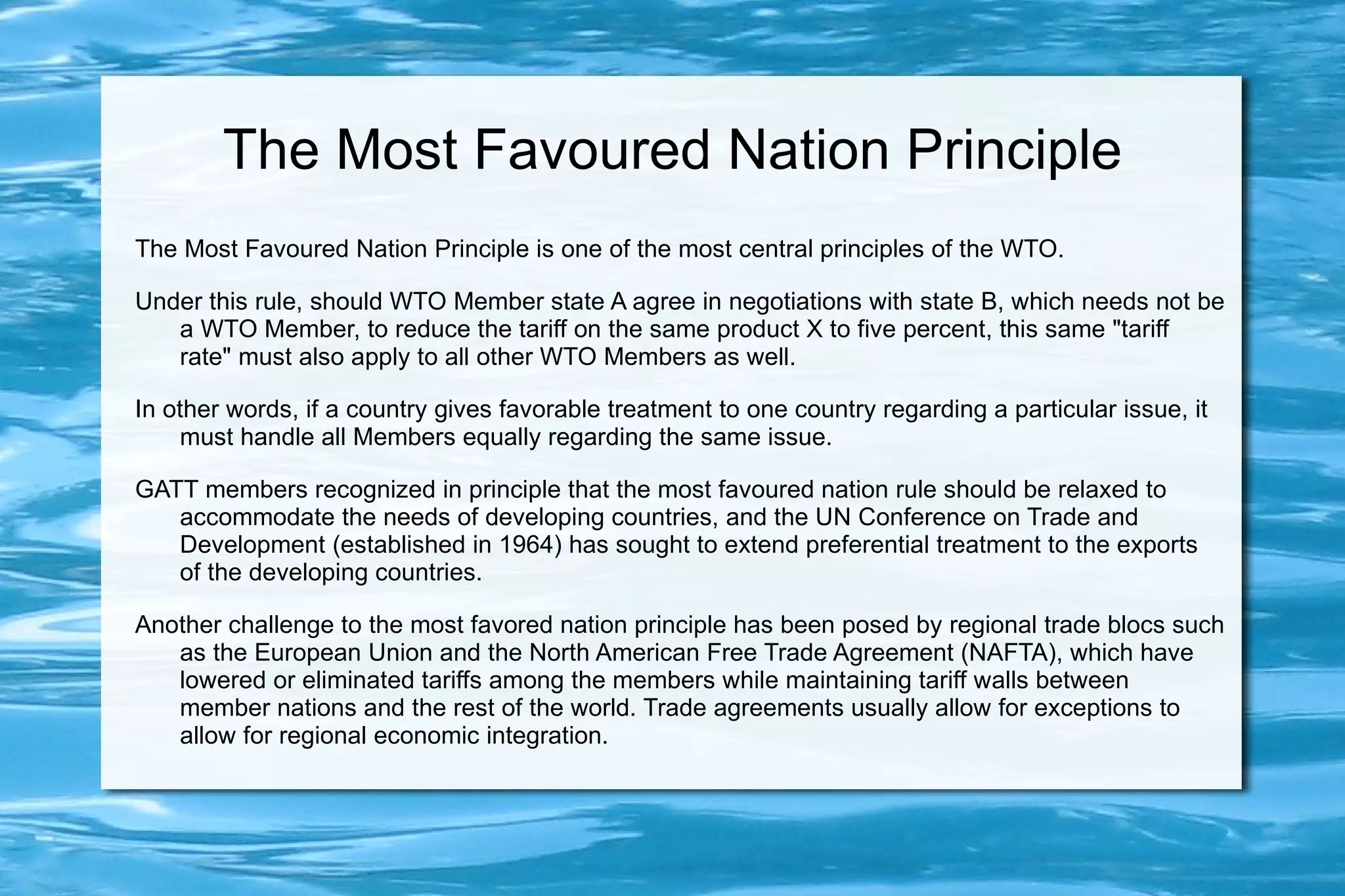 It comprises 153 member countries, representing over 95% of world trade. 