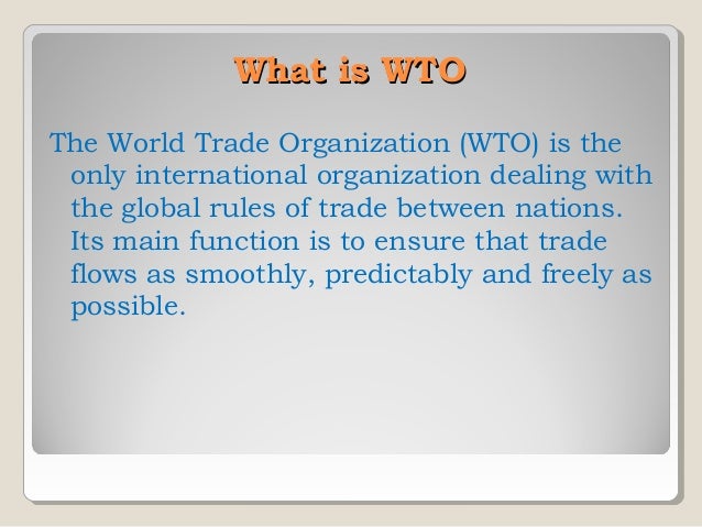 Rule based trading system wto