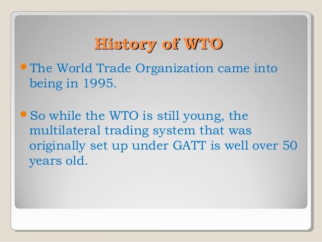 Trading system wto