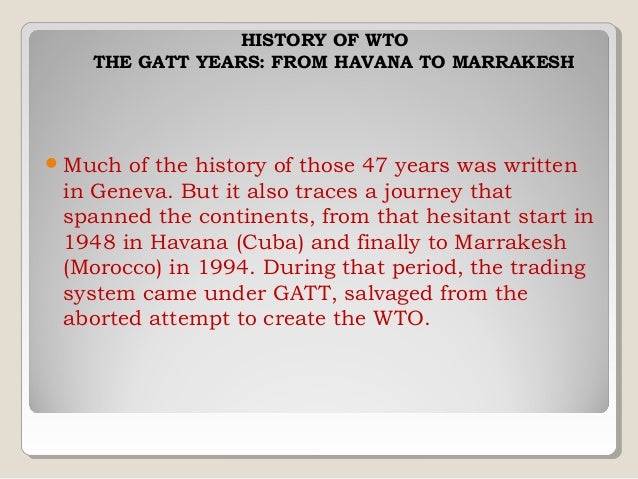 Gatt trading system