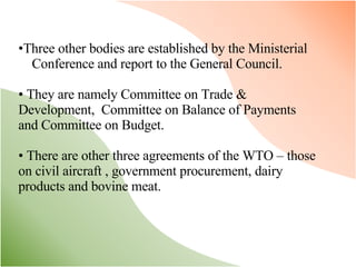 Wto Committees World Trade Organization | PPT