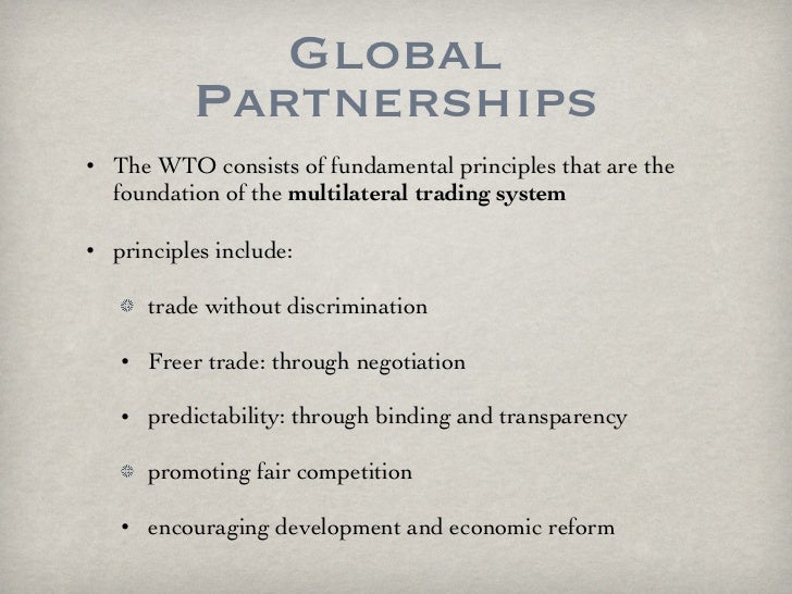Principles of trading system wto