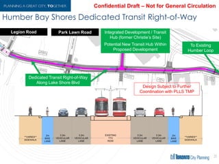 Humber Bay Shores Dedicated Transit Right-of-Way
22
 