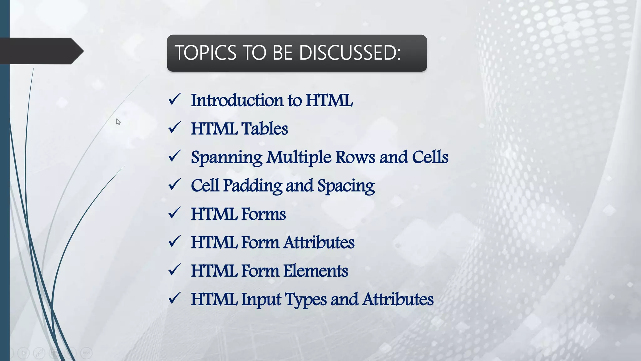 HTML Tables and Forms | PPTX | Web Design and HTML | Internet
