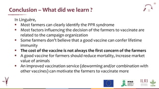 Willingness to vaccinate and willingness to pay for vaccination against peste des petits ruminants in Linguère, Senegal