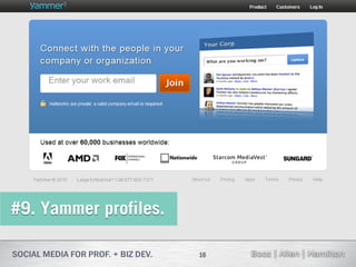 #9. Yammer profiles.

                       16
 
