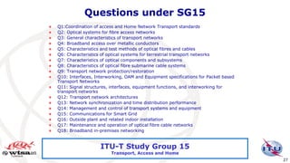 ITU-T Study Group 15 Introduction | PDF