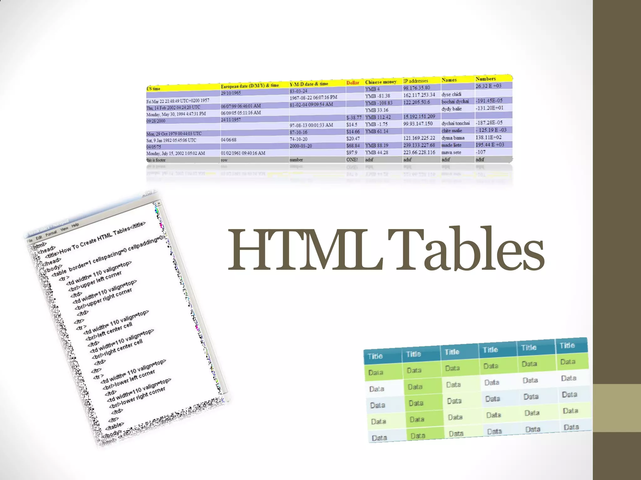 HTMLTables
 