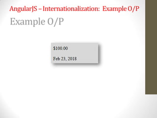 AngularJS –Internationalization: ExampleO/P
 
