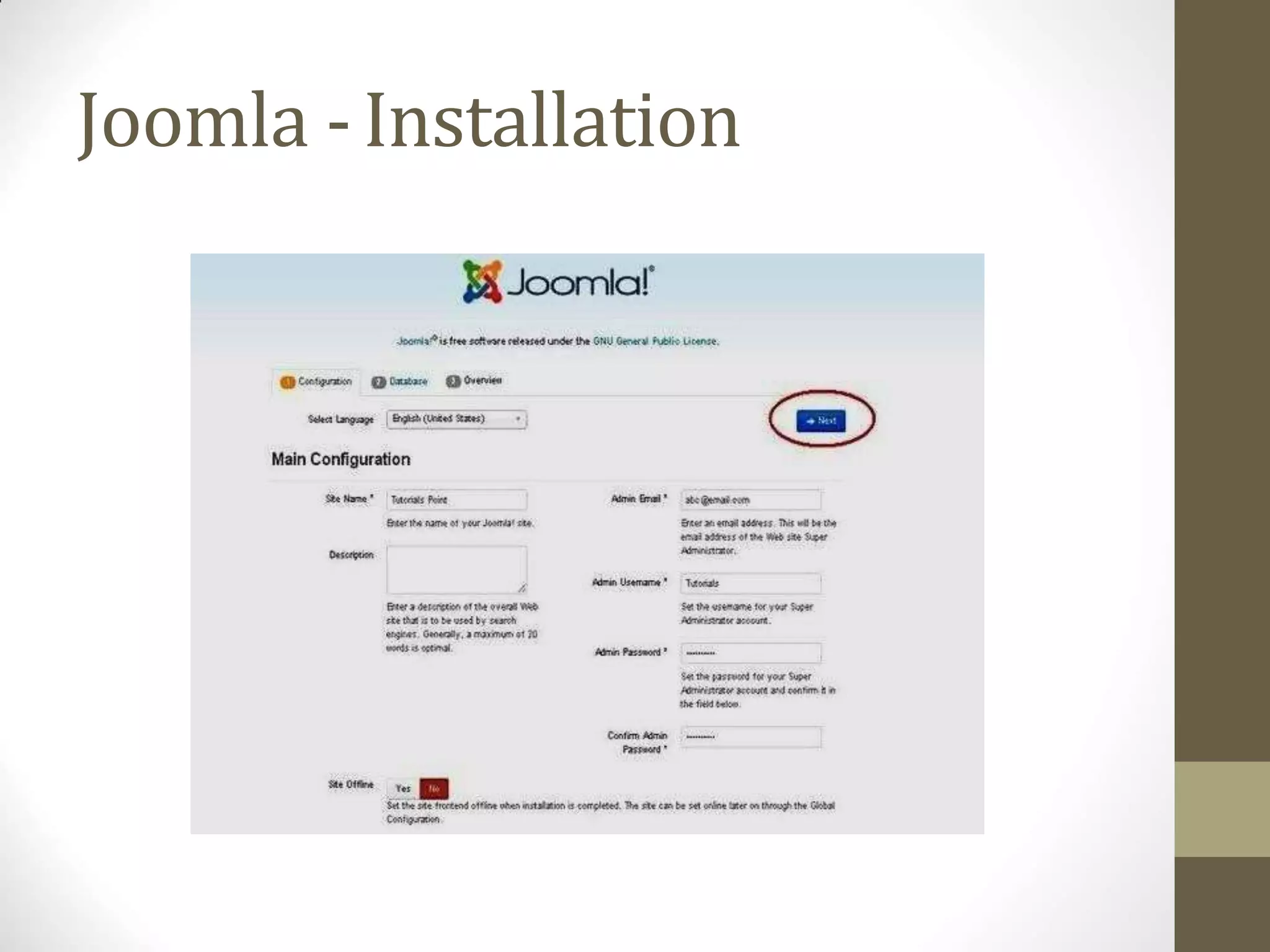 Joomla -Installation
 
