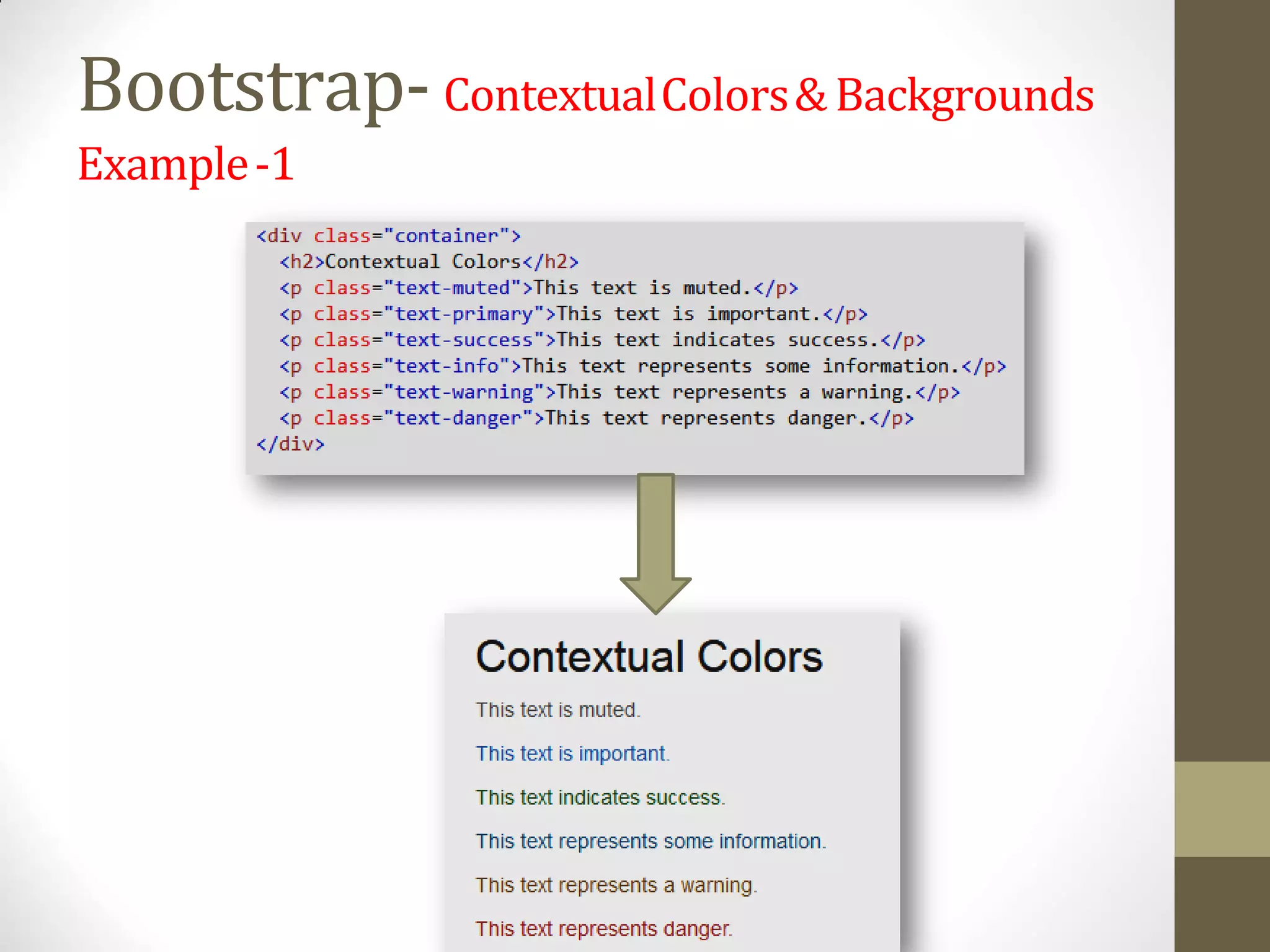 Bootstrap-ContextualColors&Backgrounds
Example-1
 
