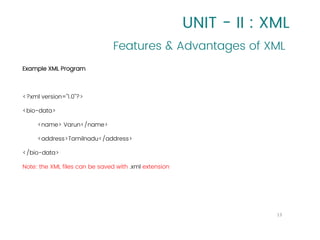 WEB TECHNOLOGIES XML | PPT