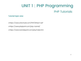 Web Technologies Php Programming Ppt Web Technologies Php Programming Ppt
