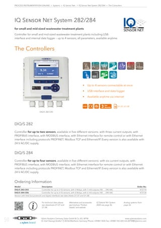Wtw Controller WTW catalog process instrumentation in water industry | PDF
