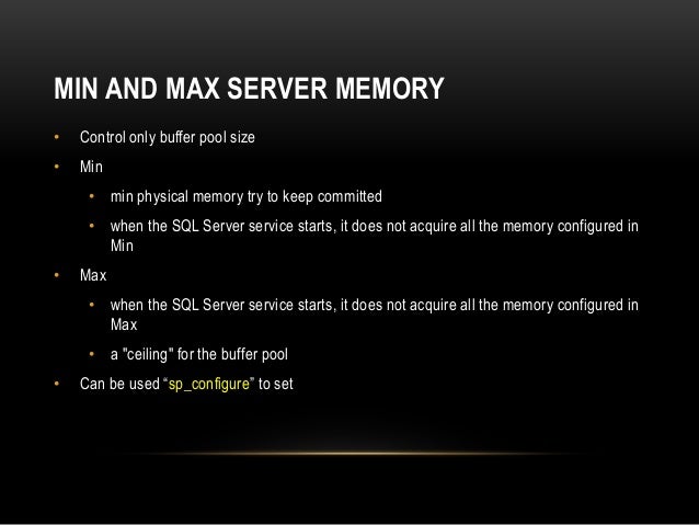 Minding Sql Server Memory
