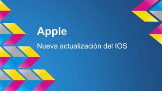 Apple
Nueva actualización del IOS
 