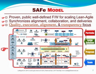 Scaled Agile Framework (SAFe) 4.5 Metrics | PDF