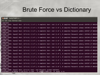 Brute Force vs Dictionary
 