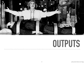 OUTPUTS
45 photo from Reservoir Dogs
 