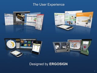 World Usability Day 2010
Kommunikation 2.0 im UCD Prozess
The User Experience
Designed by ERGOSIGN
2
 