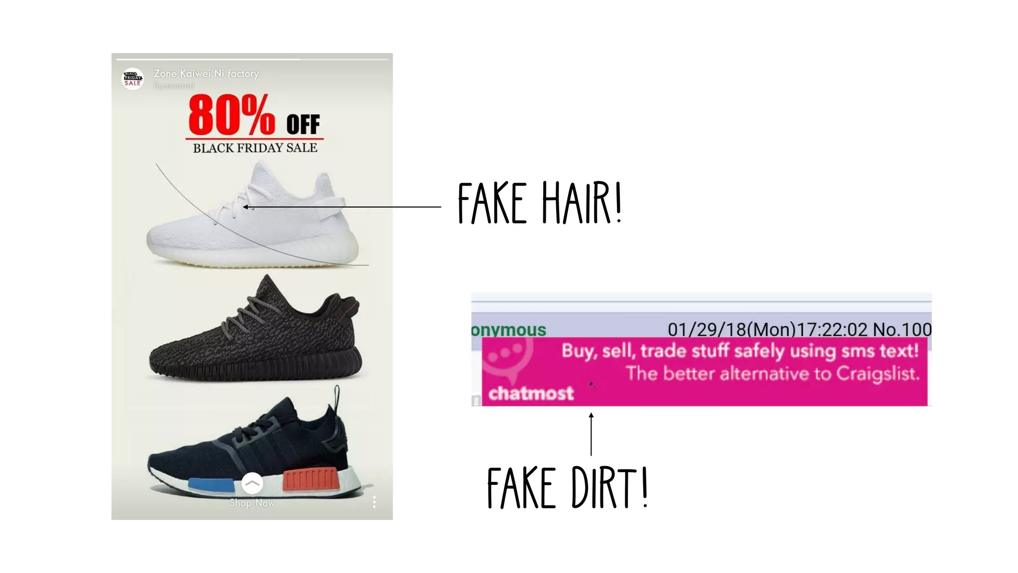 Fake hair!
Fake dirt!
 