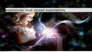 experiences must exceed expectations




neljapäev, 29. november 12
 