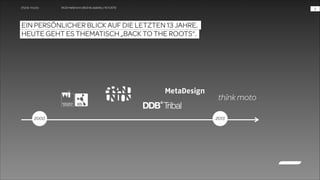 WUD Heilbronn | BIxD & Usability | 14.11.2013

!3

EIN PERSÖNLICHER BLICK AUF DIE LETZTEN 13 JAHRE.
HEUTE GEHT ES THEMATISCH „BACK TO THE ROOTS“.

2000

2013

 