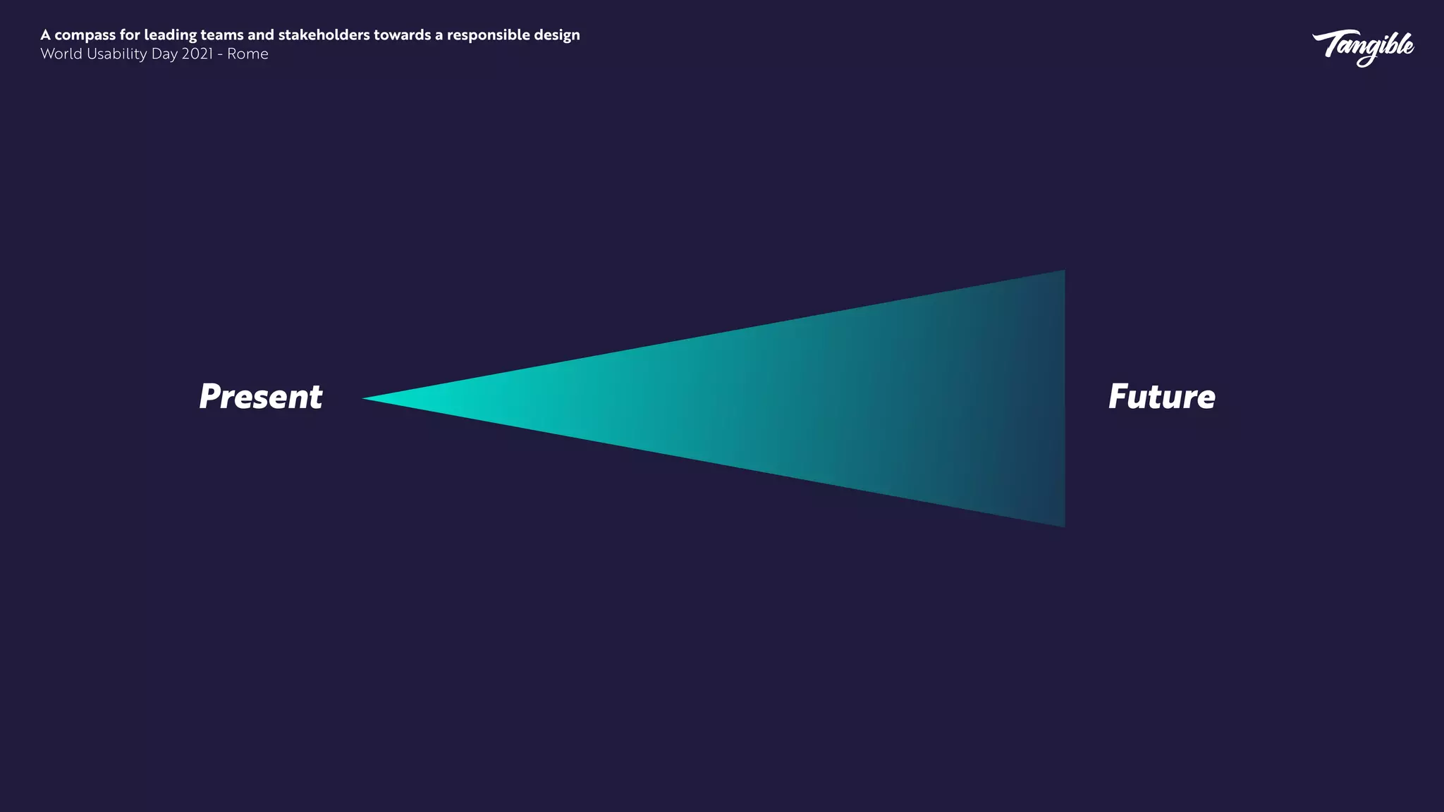 Future
Present
A compass for leading teams and stakeholders towards a responsible design


World Usability Day 2021 - Rome
 