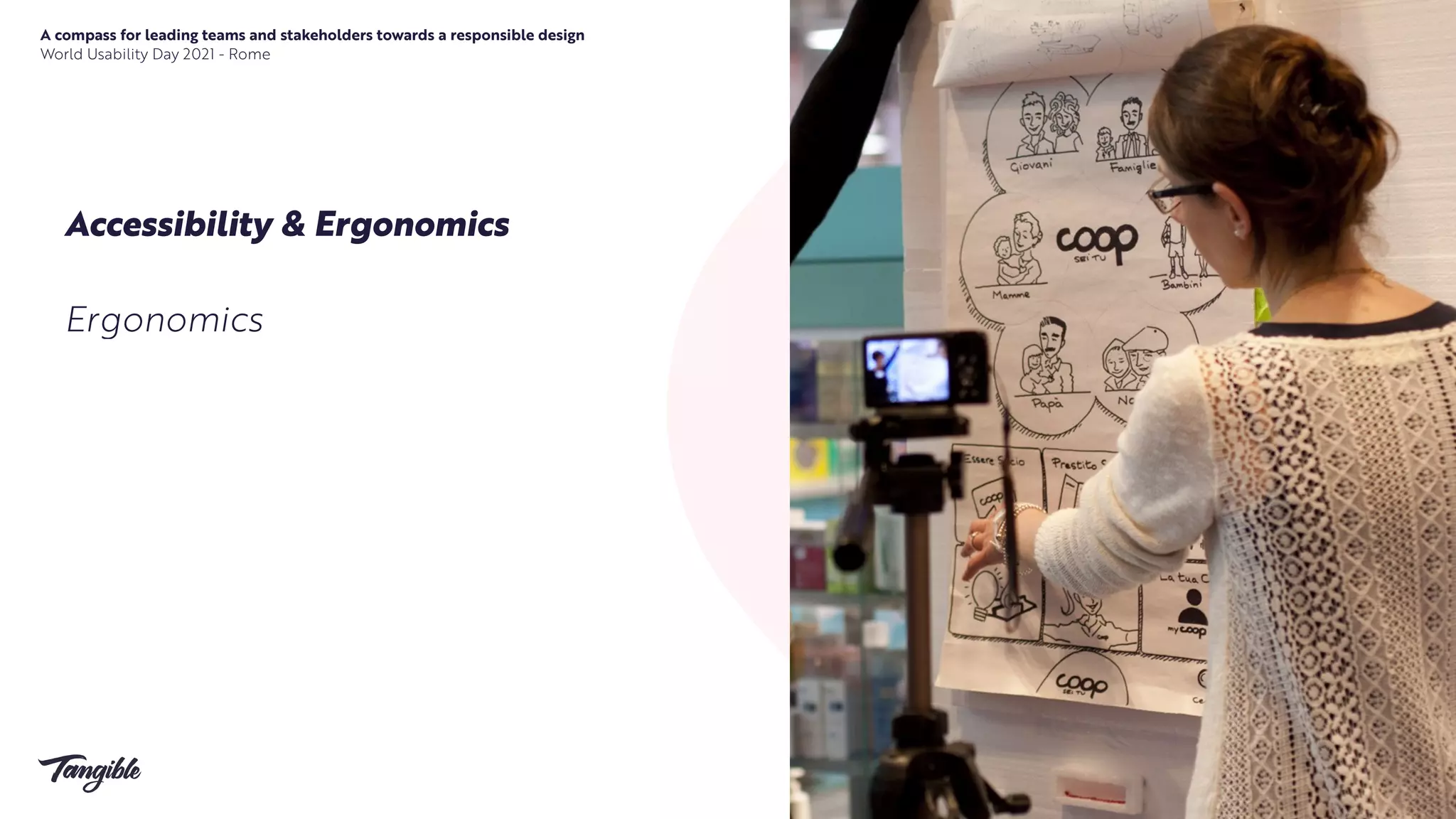A compass for leading teams and stakeholders towards a responsible design


World Usability Day 2021 - Rome
Accessibility & Ergonomics
Ergonomics
 