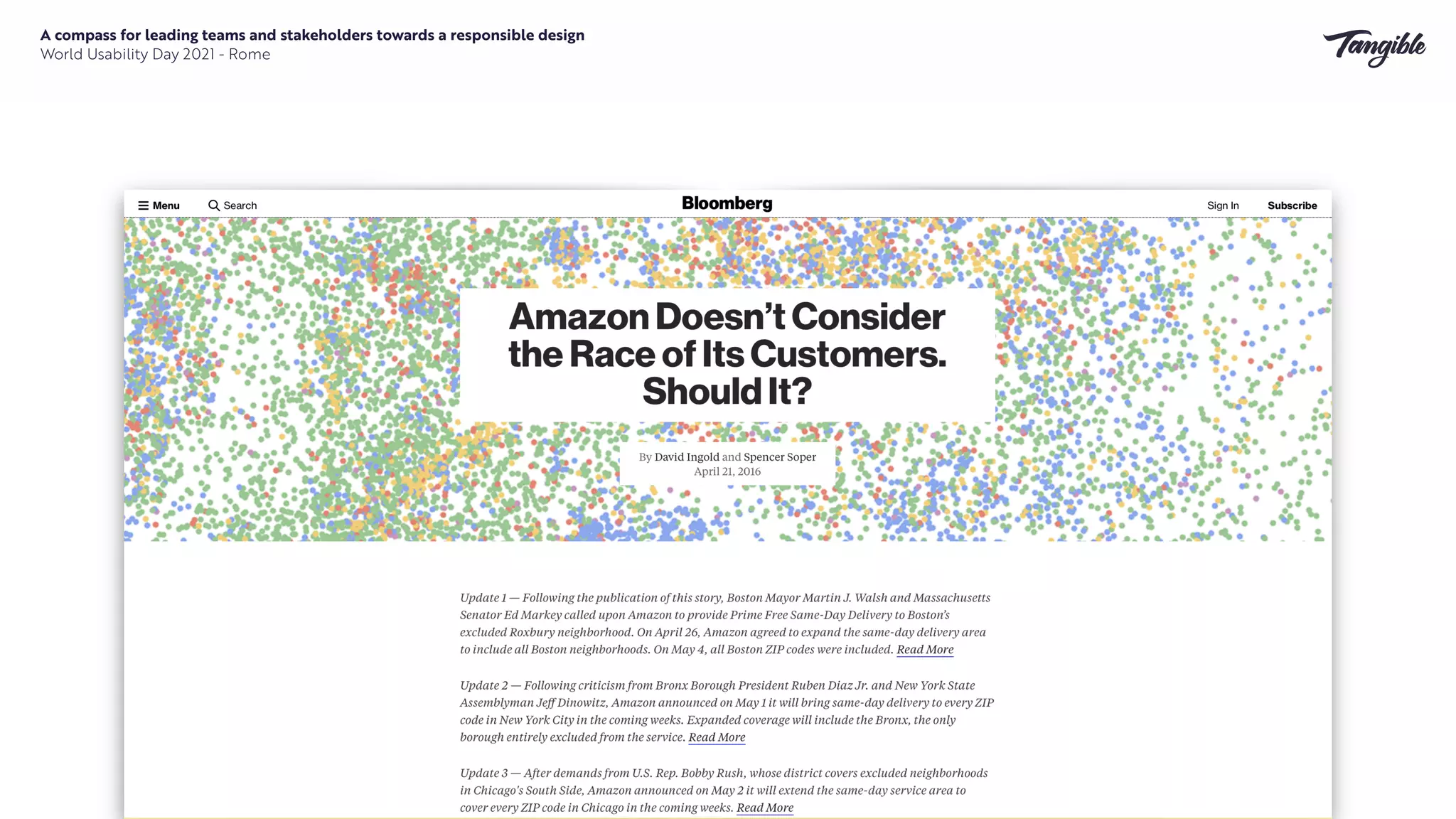 A compass for leading teams and stakeholders towards a responsible design


World Usability Day 2021 - Rome
 