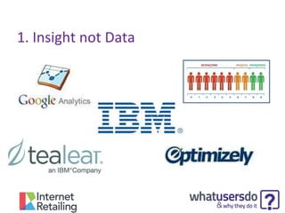 1. Insight not Data

 