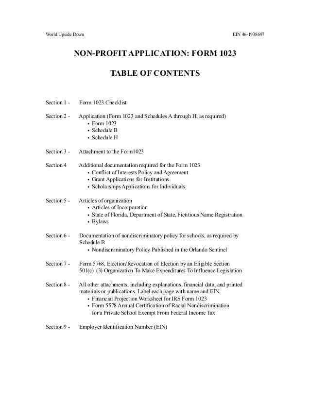 world upside down 501 c 3 non profit application 501c3 application form