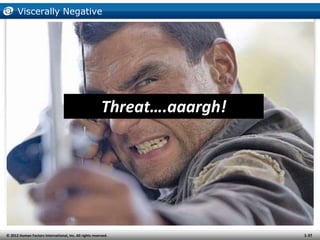 Viscerally Negative




                                                         Threat….aaargh!




© 2012 Human Factors ...