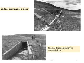 Surface drainage of a slope
Internal drainage gallery in
restored slope
111
Wollo University, Ethiopia Elias A.
 