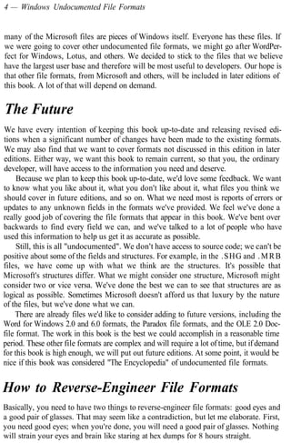 Windows Undocumented File Formats R and D Books | PDF