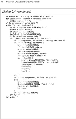 Windows Undocumented File Formats R and D Books | PDF