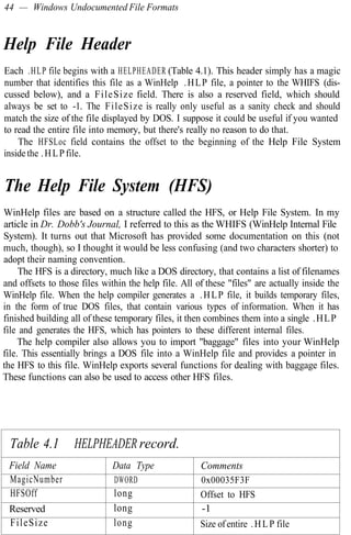 Windows Undocumented File Formats R and D Books | PDF