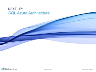 Windows Azure Skill Transfer