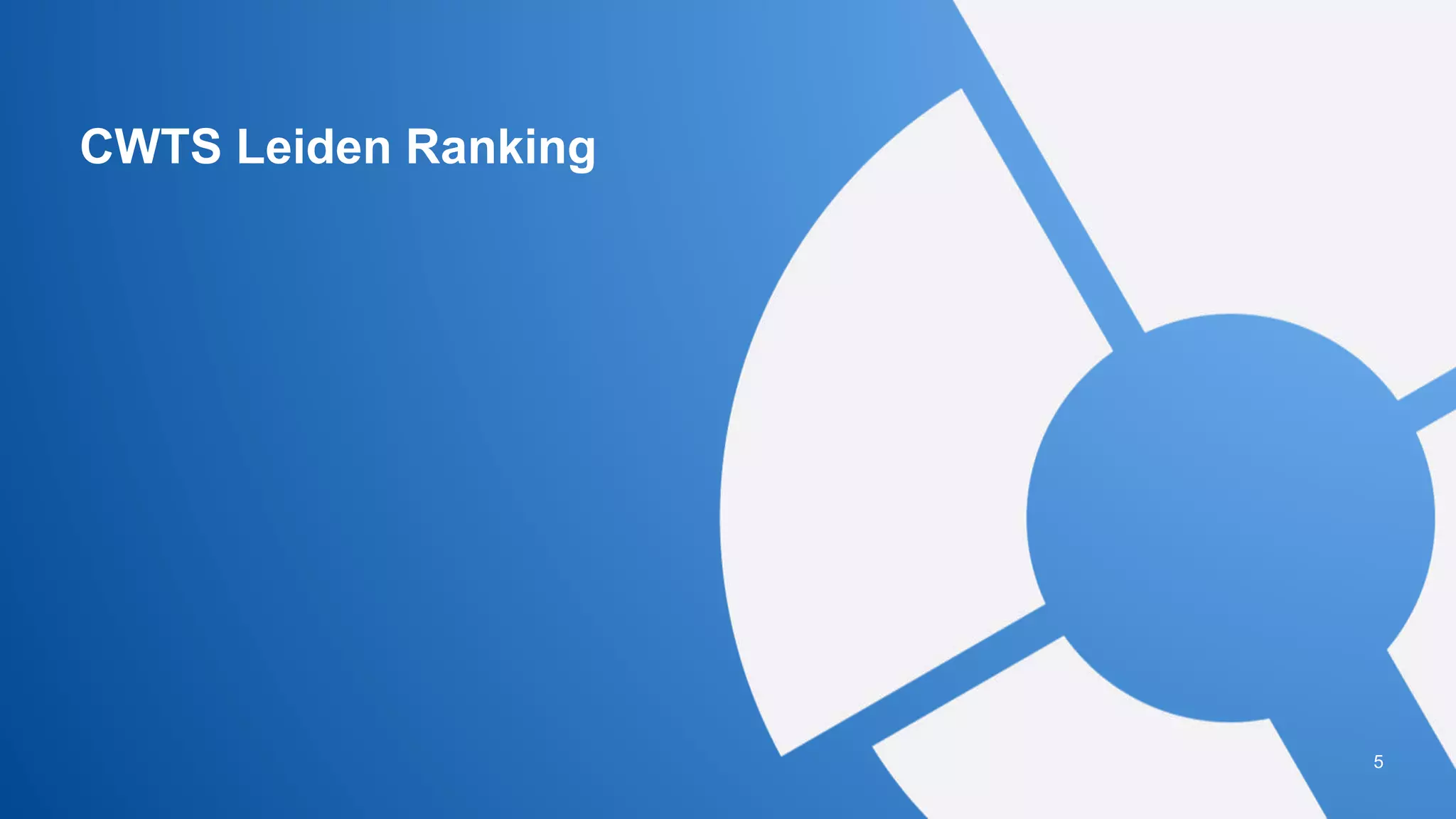 CWTS Leiden Ranking
5
 