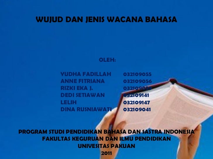 Wujud Dan Jenis Wacana Bahasa