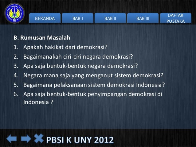 Wujud Demokrasi Di Indonesia