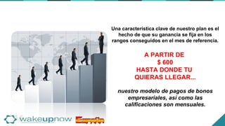 Una característica clave de nuestro plan es el
hecho de que su ganancia se fija en los
rangos conseguidos en el mes de referencia.
A PARTIR DE
$ 600
HASTA DONDE TU
QUIERAS LLEGAR...
nuestro modelo de pagos de bonos
empresariales, así como las
calificaciones son mensuales.
 