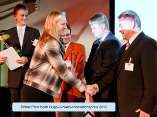 Dritter Platz beim Hugo-Junkers-Innovationspreis 2012 
Berliner Projekt | 14. Schnittstellenseminar | Wunddokumentation | 26.11.2014 | Christian Reinboth | TECLA e.V. 
 